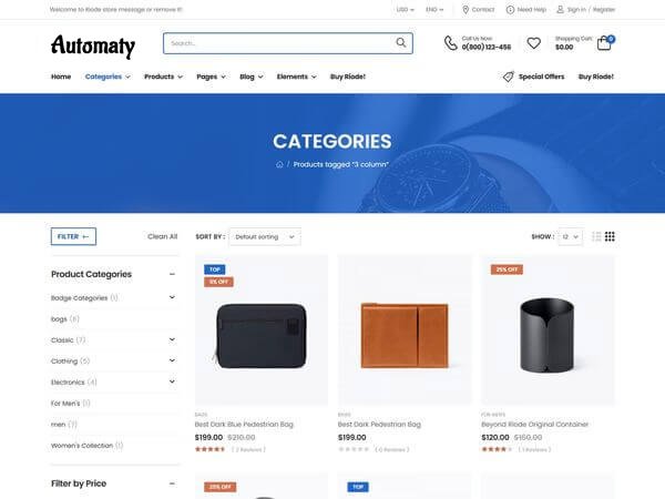 Automaty Website shop page